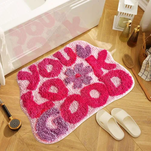 Vista 9 de Get Naked - Alfombra de baño negra – Divertida alfombra de baño antideslizante de felpa, 20 x 40 pulgadas, microfibra absorbente de secado rápido