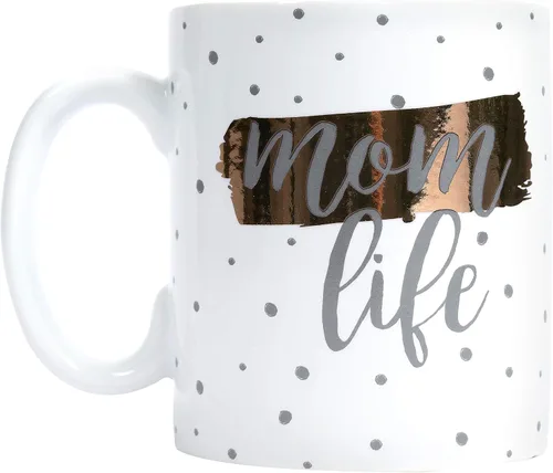 Vista 10 de Little Pear Taza Mom Life, Taza de Café de Cerámica, Regalo Ideal para Madres Nuevas y Futuras, Apta para Lavavajillas y Microondas, 13 onzas