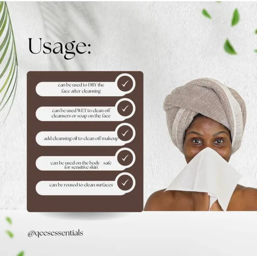 Vista 2 de Toalla de lavado XL Desmaquillante desechable Toalla facial biodegradable Paño de lavado facial Paño de lavado húmedo y seco Paño