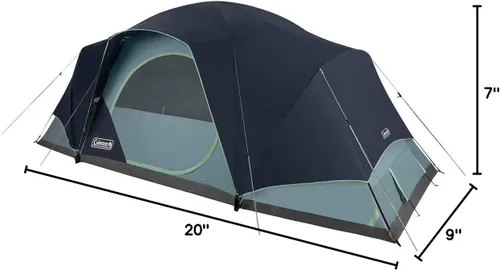 Vista 10 de Coleman Skydome XL - Tienda familiar grande con configuración de 5 minutos, tienda de campaña resistente a la intemperie con lluvia y bolsa
