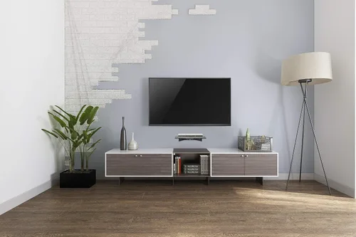 Vista 5 de TechOrbits Estante de pared de vidrio – Estante de montaje en pared para componentes multimedia DVD – Consola de entretenimiento flotante