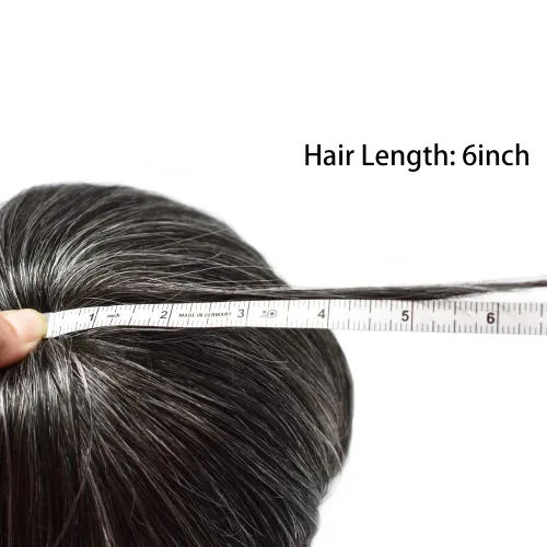 Vista 136 de Toupee para hombre 100% cabello humano real tupé para hombres 0.004 in piel de poliuretano para hombre, sistema de reemplazo de piezas de pelo