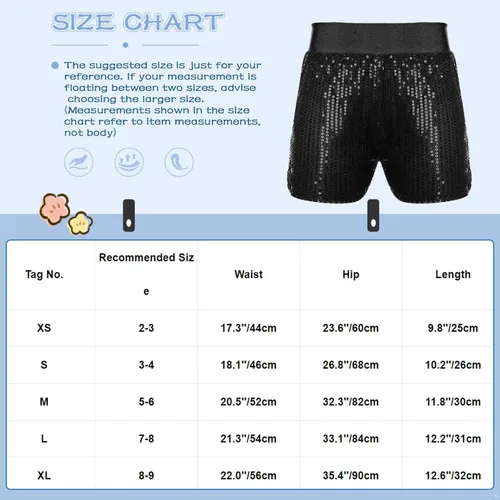 Vista 7 de XUNZOO Pantalones cortos de baile de lentejuelas con purpurina para niños y niñas, pantalones cortos de ballet jazz danza yoga gimnasia pantalones