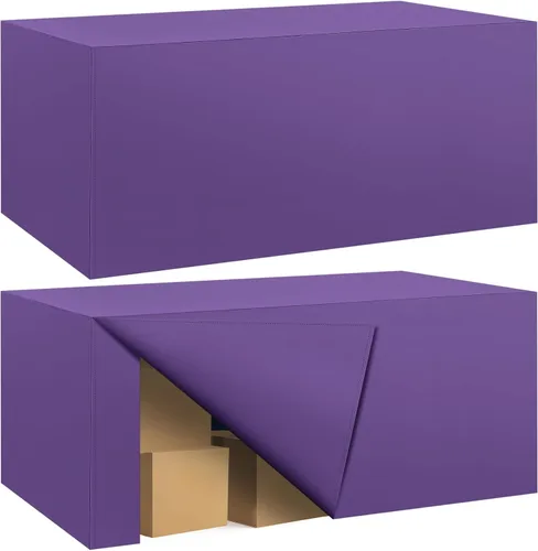 Vista 70 de Paquete de 2 manteles ajustados para mesa rectangular de 4 pies, 48 x 24 pulgadas, cubiertas de mesa verde manzana, tela de poliéster resistente al
