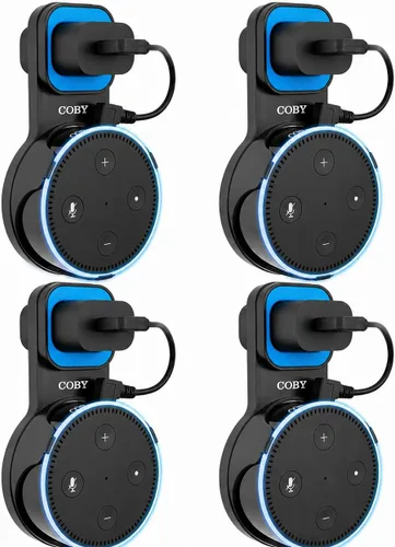 Vista 4 de Coby Speaker Wall Mount for 2nd Generation Dot Voice Assistants Smart Home Speaker Mount Hanger Stand for Bedroom, Kitchen, Office, Bathroom