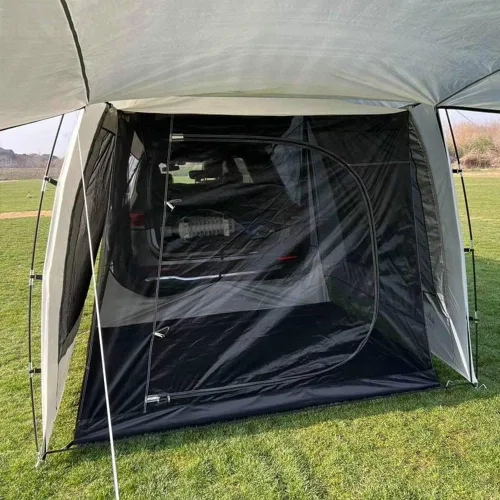 Vista 2 de Tienda de campaña versátil para automóvil, SUV, puerta trasera, tienda de campaña con mosquitera para acampar (15.9 x 7.9 x 6.4 pies)