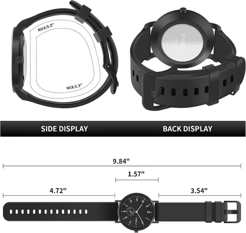 Vista 3 de Mens Watches Minimalist Ultra Thin Waterproof Fashion Dressy Wrist Watch for Men Business Casual Luxury Quartz Analog Watch