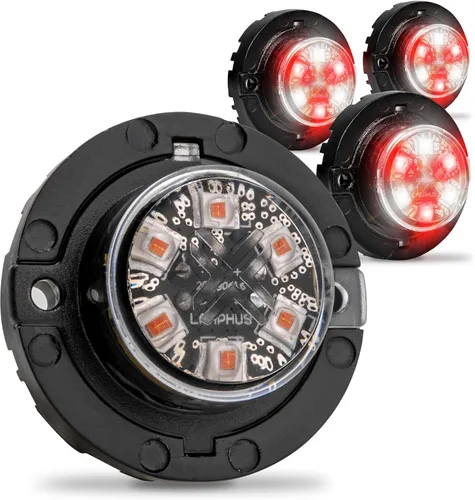 Vista 27 de Lamphus SnakeEye III - Luz estroboscópica de posición oculta [SAE Clase 1] [IP67 Impermeable] [72 Modos de flash] [Función TBT] Luces de advertencia