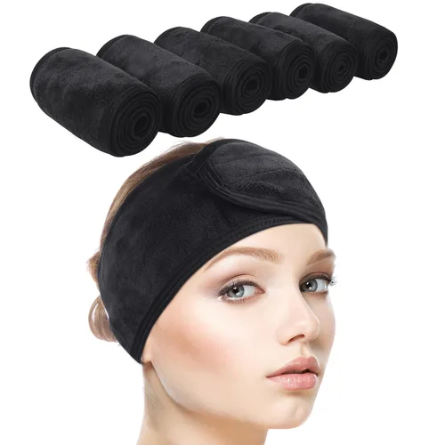 Vista 10 de SINLAND Diadema facial de spa ajustable para maquillaje, paquete de 3 3 multicolor