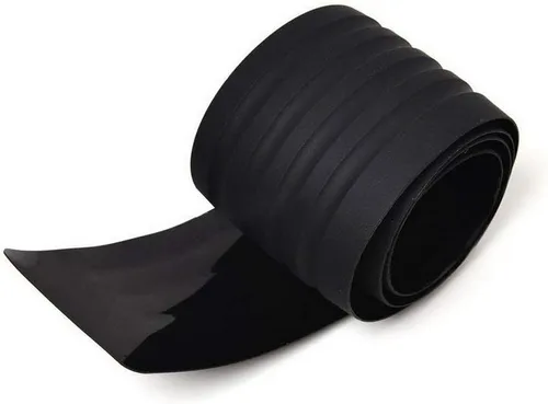 Vista 8 de iJDMTOY Protector de goma negra de silicona para el borde trasero del maletero con cinta de doble cara compatible con auto, camión, SUV, etc