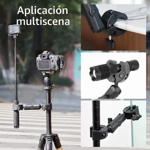 Vista 6 de SOONSUN - Soporte de doble abrazadera, abrazadera para sombrilla para silla