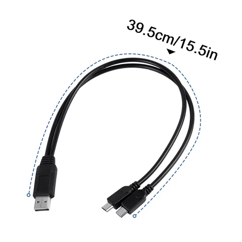 Vista 8 de UCEC Cable de carga doble micro USB Splitter que alimenta hasta dos dispositivos micro USB a la vez desde un solo puerto USB (paquete de 1)