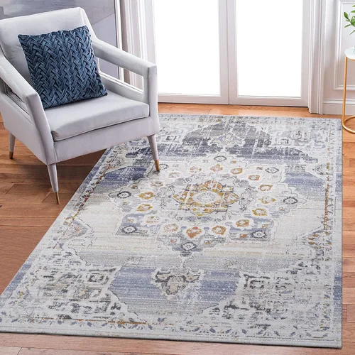 Vista 10 de NAAR PAYAS - Alfombra de área de 2 x 3 pies, diseño geométrico beige para sala de estar, dormitorio y comedor