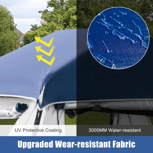 Vista 7 de YOLENY Instant Cabin Tent, 4-8 Person Quick Setup Family Camping Tent with Rainfly and Extended Canopy, Weather Resistant Tent with Mesh Windows and