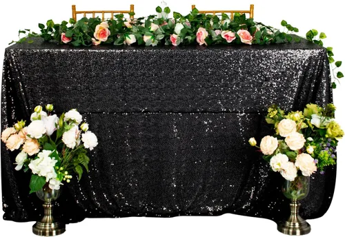 Vista 57 de ShiDianYi Mantel redondo de lentejuelas azul bebé de 72 pulgadas, mantel de lentejuelas con purpurina para pastel de postre con purpurina, mantel