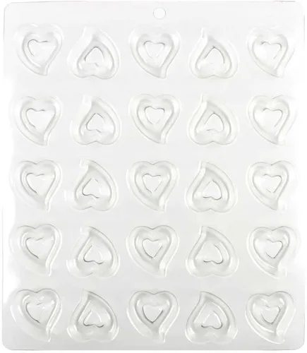 Vista 2 de Moldes para hacer dulces de chocolate, B099, Corazones de Amor, Policarbonato, Cumpleaños, Sugarcraft Sugarpaste