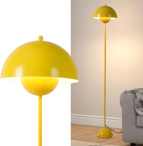 Vista 19 de COSYLUX Lámpara de pie moderna para sala de estar, lámpara de pie alta industrial para dormitorio, pantalla de metal que refleja la luz, lámpara