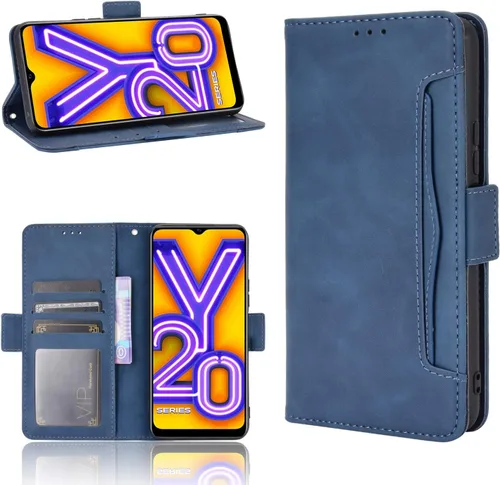 Vista 9 de Funda para Vivo Y20 2020, funda para Vivo Y20 2020 V2029 / Y20i V2027 Funda de piel sintética con tapa para Vivo Y20 2020, color negro