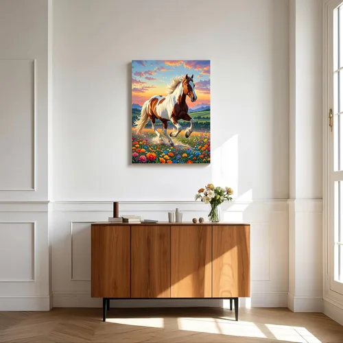 Vista 2 de TINDAY Kit de pintura por números de caballo por números, para adultos, pintura por números, kits de pintura para adultos, lienzo para adultos