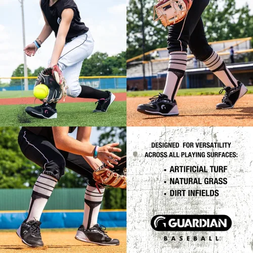 Vista 2 de Guardian Bolt - Zapatos de béisbol para césped juvenil, tacos de béisbol para niños y niñas, zapatos de sóftbol, ligeros, de apoyo, diseño cómodo