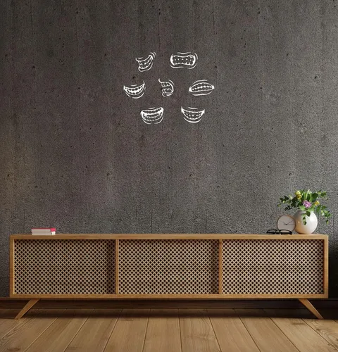 Vista 7 de Dental Wall Decal, Teeth Decal, Smiles vinyl wall decor, Dental wall sticker, office decor 942 (28 in x 35 in, lime tree green)