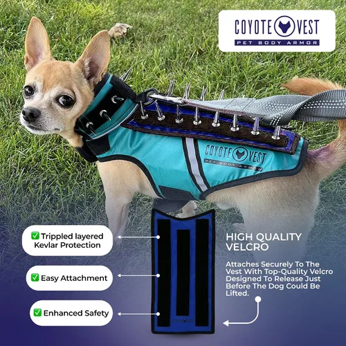 Vista 6 de HawkShield - Almohadilla para CoyoteVest o chaleco de espigas, chaleco de arnés protector para perro, complemento para proteger a tu mascota de aves