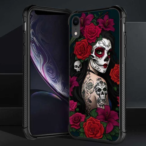 Vista 18 de Funda compatible con iPhone XR, diseño de elefantes africanos para niñas, diseño de patrón a prueba de golpes, antiarañazos, carcasa trasera
