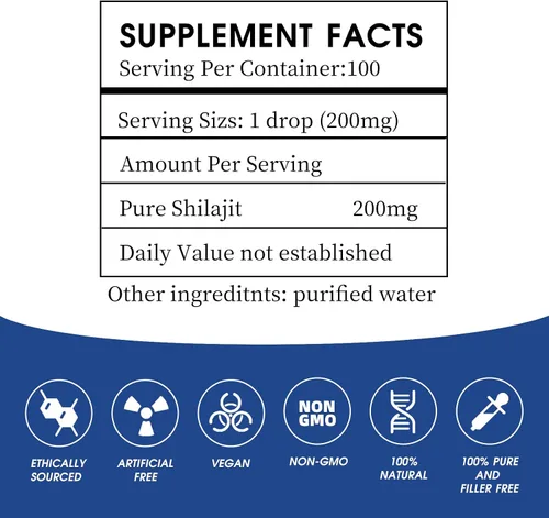 Vista 5 de Resina Shilajit pura del Himalaya, energía orgánica y apoyo a la inmunidad, máxima potencia con más de 85 minerales traza y ácido fúlvico, Shilajit