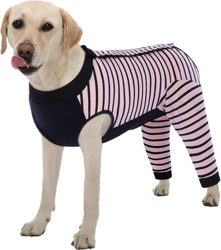 Vista 39 de Kuoser Traje de Cirugía para Perro Hembra Esterilización Macho Castración, Manga de Pierna de Perro para Dejar de Lamer Enterizo Suave para Perro