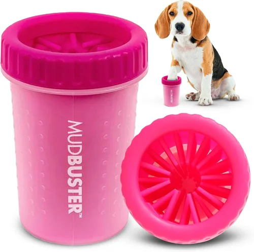 Vista 30 de Dexas MudBuster Limpiador Portátil de Patas de Perro - Calidad Premium, Azul, Tamaño Pequeño para Suministros y Accesorios para Mascotas