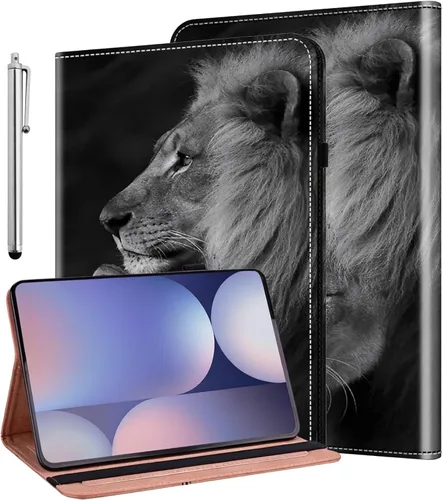 Vista 48 de ALILANG Funda para Samsung Galaxy Tab S5e de 10,5 pulgadas con lápiz capacitivo, a prueba de golpes plegable, negro (black horse)