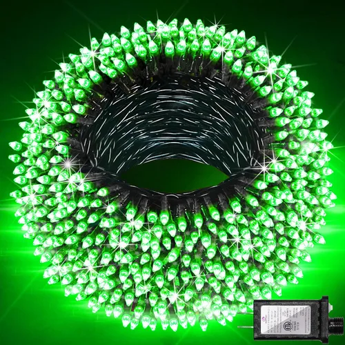 Vista 26 de Paquete de 2 Total 200 Pies 600 Luces LED de Navidad en Cadena, Luces de Árbol de Hadas Blanco Frío Conectables, 8 Modos y Temporizador Luces