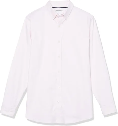 Vista 6 de Tienda Essentials Camisa Oxford elástica de manga larga ajustada para hombre