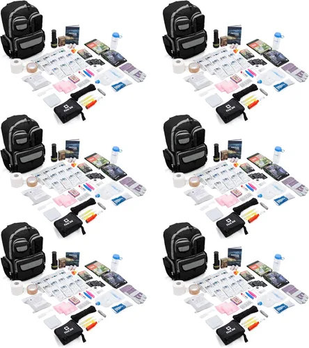 Vista 6 de Solo Series Complete - Kit de supervivencia de 72 horas para 1 persona con alimentos, agua, guía de emergencia, mochila negra y equipo esencial