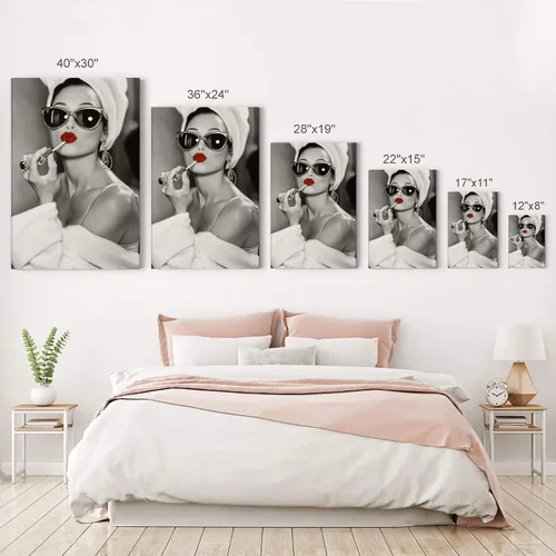 Vista 7 de SmileArtDesign - Lienzo decorativo V33 para pared, diseño icónico de chicle