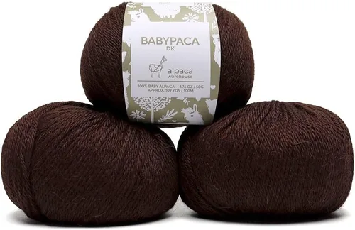 Vista 24 de Juego de 6 madejas de 100% lana de alpaca bebé (10.58 oz) de peso DK, fabricadas en Perú, celestial suave y perfecto para tejer y hacer ganchillo