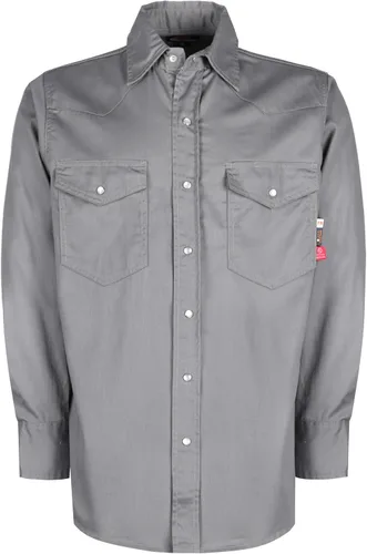 Vista 12 de KONRECO Camisas FR para hombre, 6.5 onzas, ligeras, uniformes de trabajo, resistentes al fuego, para soldar, repelente al agua y a las manchas