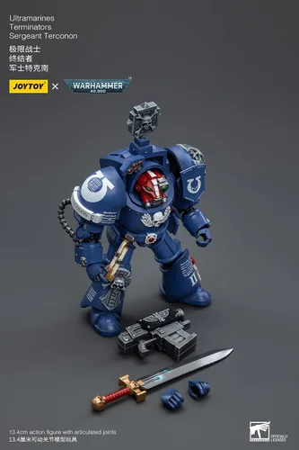 Vista 6 de JoyToy Warhammer 40K: Ultramarines Terminators SGT. Terconon Figura de acción a escala 1:18