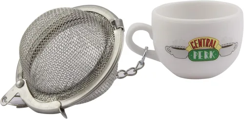 Vista 2 de Paladone Friends Central Perk - Infusor de té de acero inoxidable con cadena