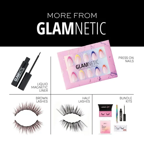 Vista 6 de Glamnetic Pestañas magnéticas VIP, Venus y Vibe 60 pestañas reutilizables de visón sintético