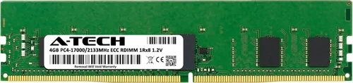 Vista 2 de A-Tech 4GB DDR4 2133MHz PC4-17000 ECC RDIMM 1Rx8 Single Rank 1.2V ECC Registered DIMM de 288 pines Módulo de actualización de memoria RAM