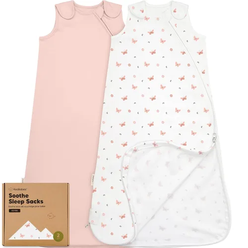 Vista 36 de Paquete de 2 sacos de dormir orgánicos para bebé, 100% algodón 0.5TOG (aguacate, 0-6 meses) Soft Breathable, Baby Wearable Blanket, Toddler