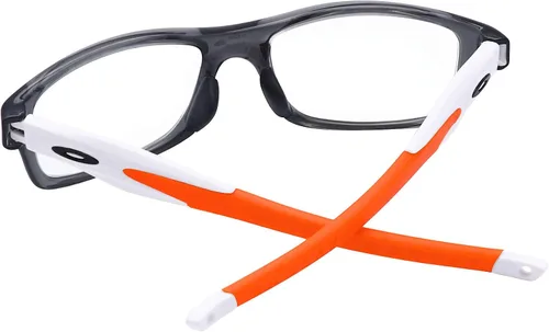 Vista 4 de BroLizard - Brazos de repuesto para Oakley Crosslink Glass Satin White Frame - Naranja