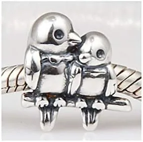 Vista 6 de Adabele 1 pieza auténtica de plata de ley 925 hipoalergénica amor pájaros encanto mascota animal grano compatible con Pandora todos los demás