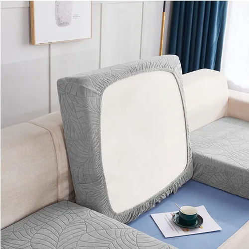 Vista 5 de Funda de cojín de sofá resistente al agua, funda elástica para sofá en forma de L, funda para sofá tumbona de 1, 2, 3 cojines, protector de muebles