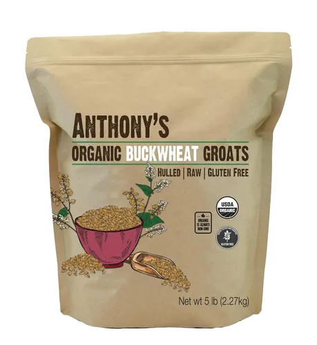Vista 6 de Anthony's Groats de Trigo Sarraceno Orgánico Descascarillado, 1.5 lb, Sin Gluten, Sin OGM