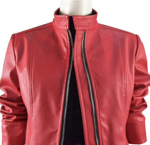 Vista 6 de Disfraz de bruja escarlata para cosplay de Wanda Maximoff, para mujer, niña, color rojo