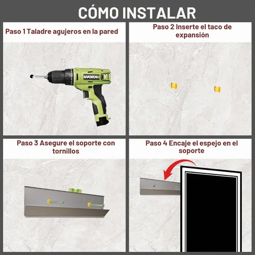 Vista 7 de Paquete de 2 espejos LED de baño de 24 x 36 pulgadas, espejo LED para baño, sin niebla, regulable, 3 colores, espejo de baño con luces, espejo