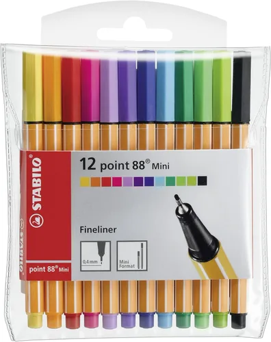 Vista 6 de STABILO - point 88 Mini - Fineliner - Pack de 8 - Colores surtidos Multicolor