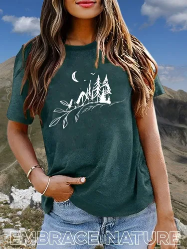 Vista 3 de Camisetas sin mangas de senderismo y montaña para mujer, divertidas camisetas de entrenamiento con gráficos de pino y amanecer, camisetas de verano
